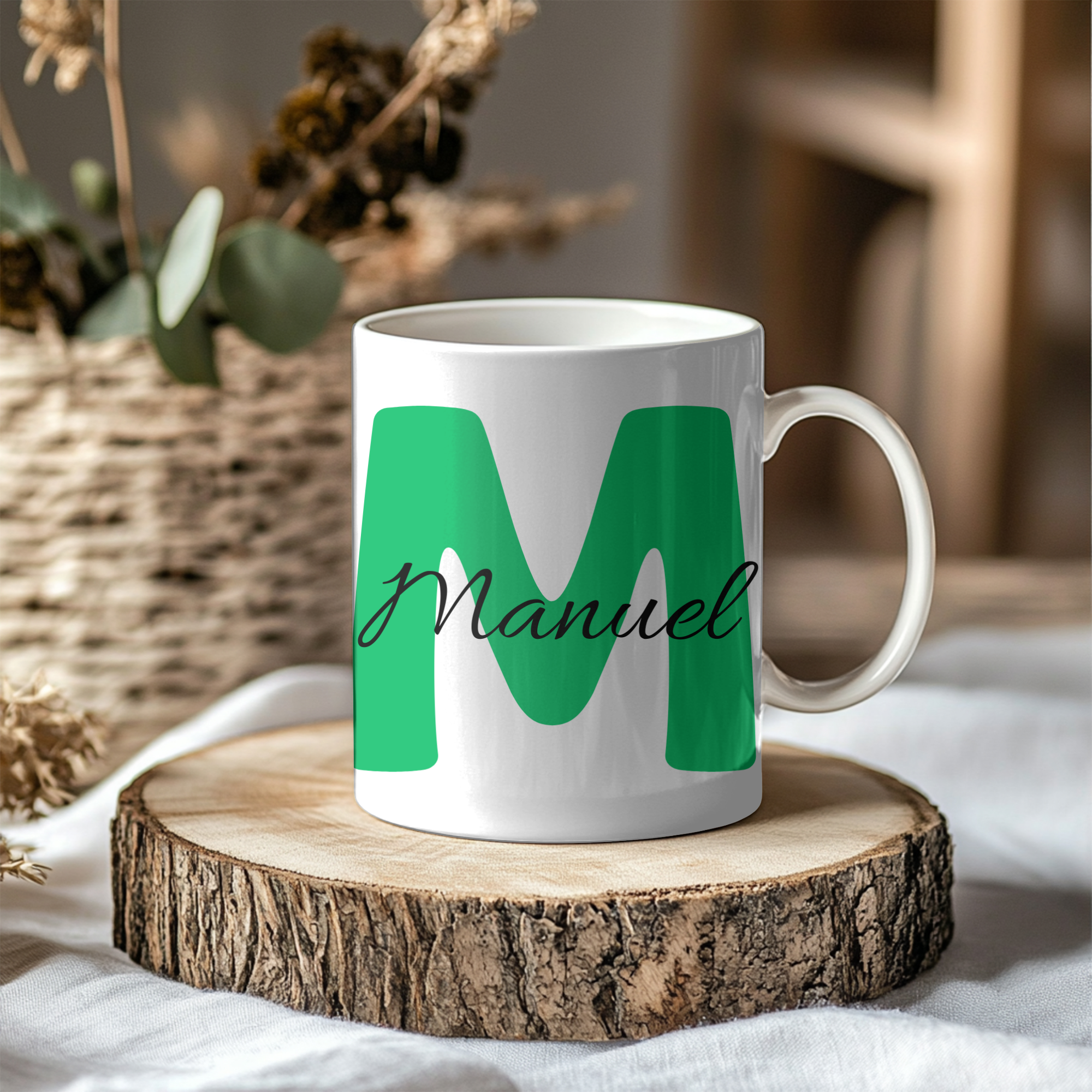 Taza Personalizada 330 ml -  Con Nombre e Inicial