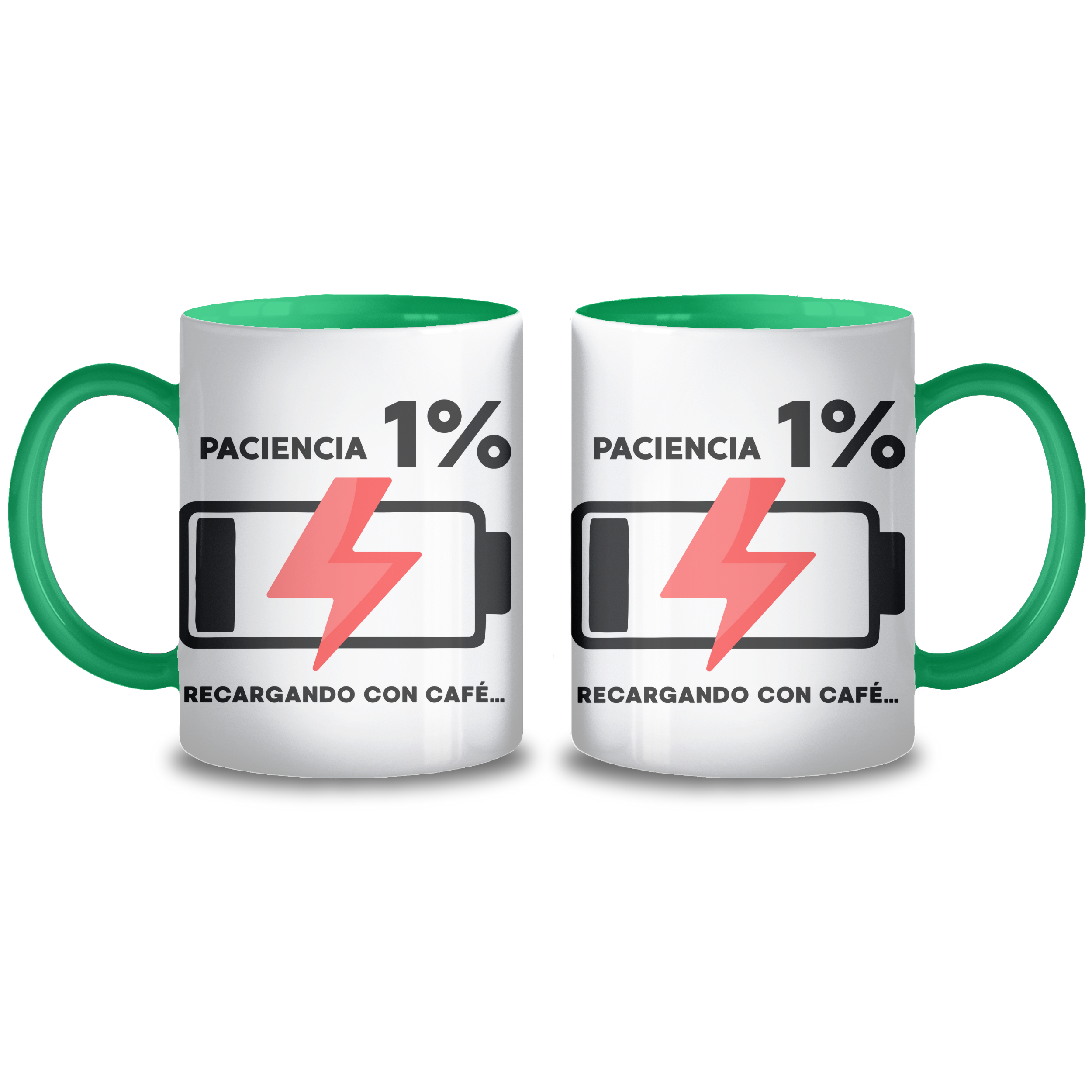 Taza cerámica cargando paciencia - 330 ml