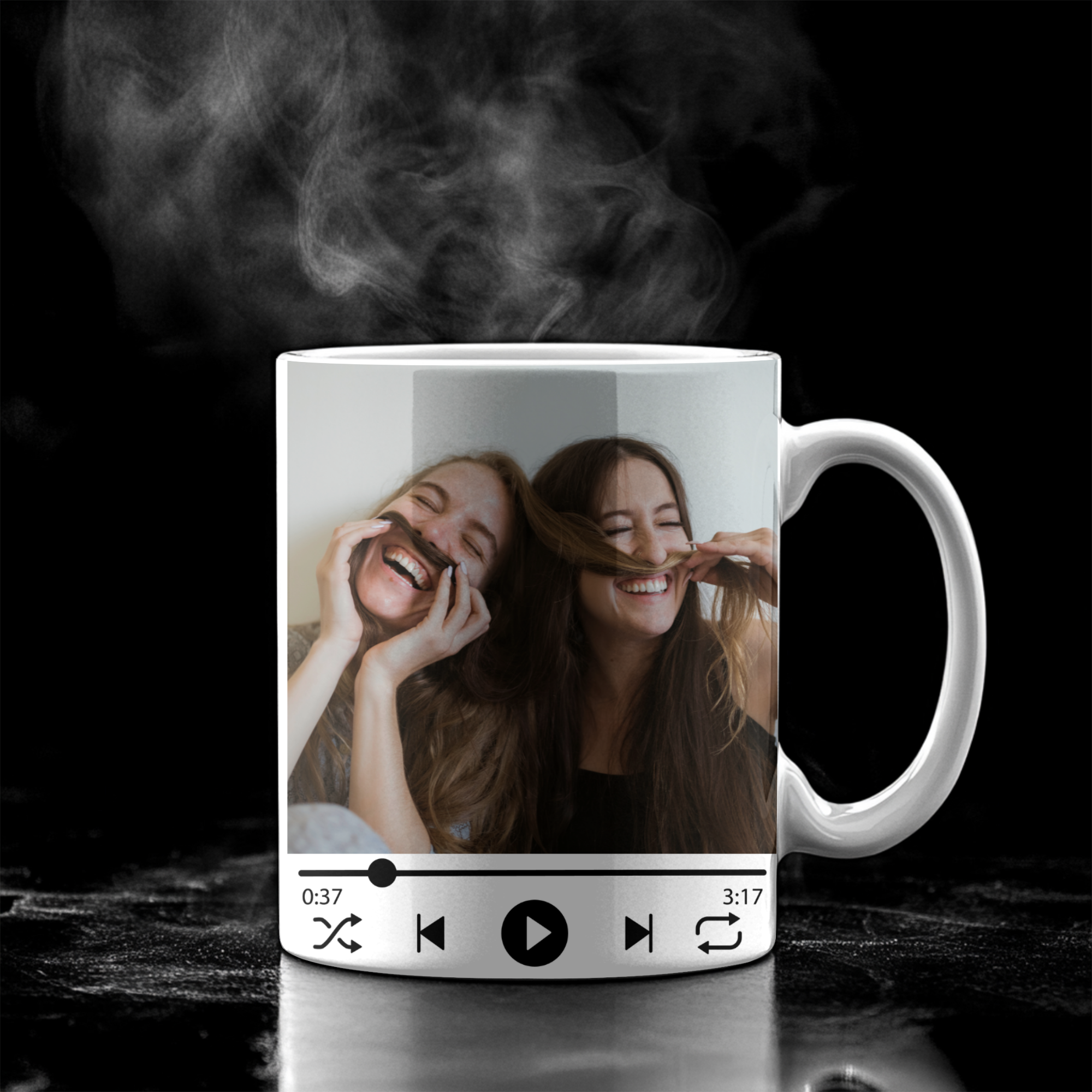 Taza Personalizada Spotify con QR 330 ml - Cerámica AAA