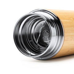 Termo de Bambú con Infusor 480 ml – Elegancia, Tecnología y Sostenibilidad